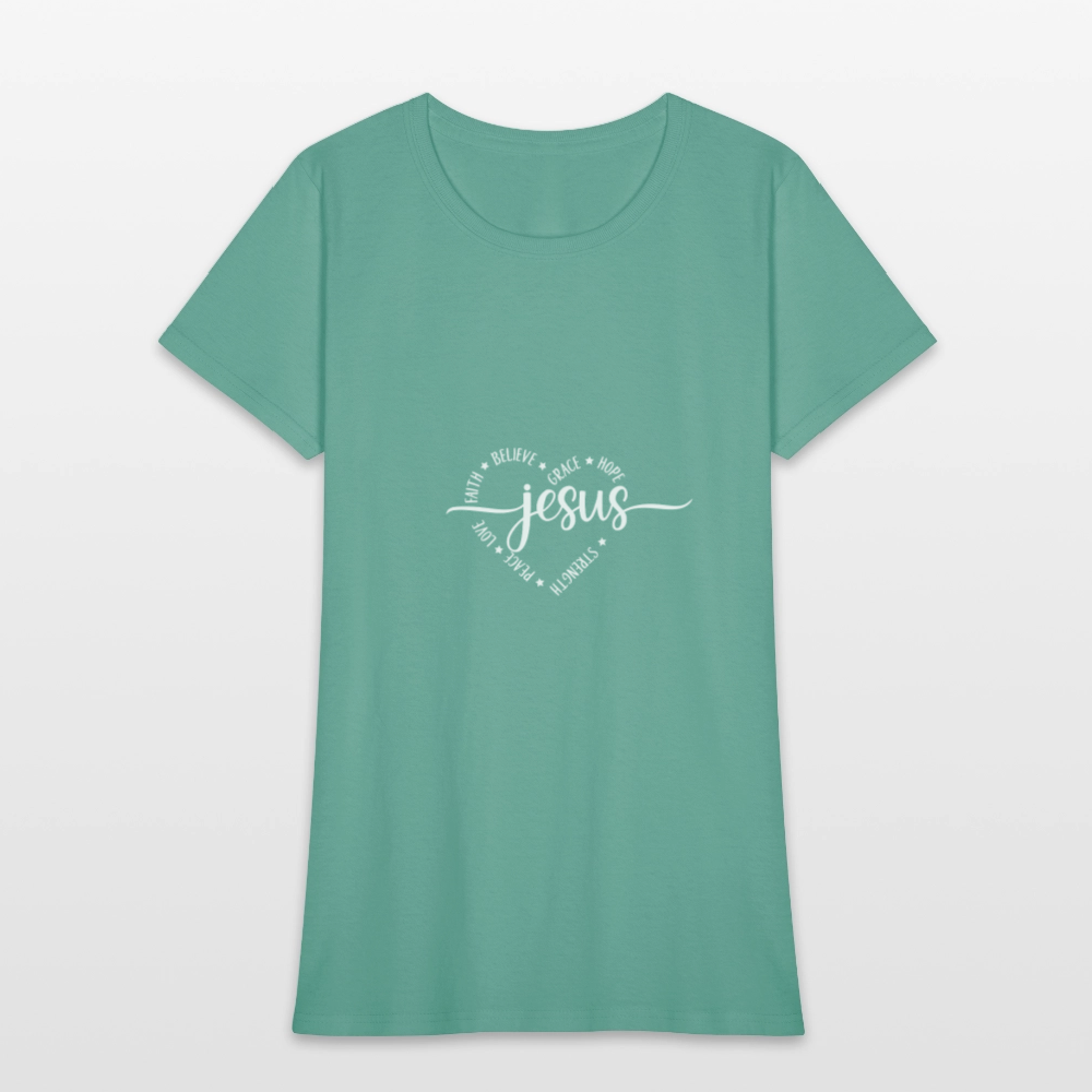 Jesus Heart - Women's T-Shirt - aquatic