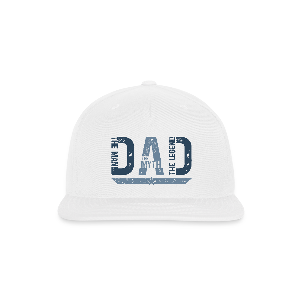 Dad -Snapback Baseball Cap - white