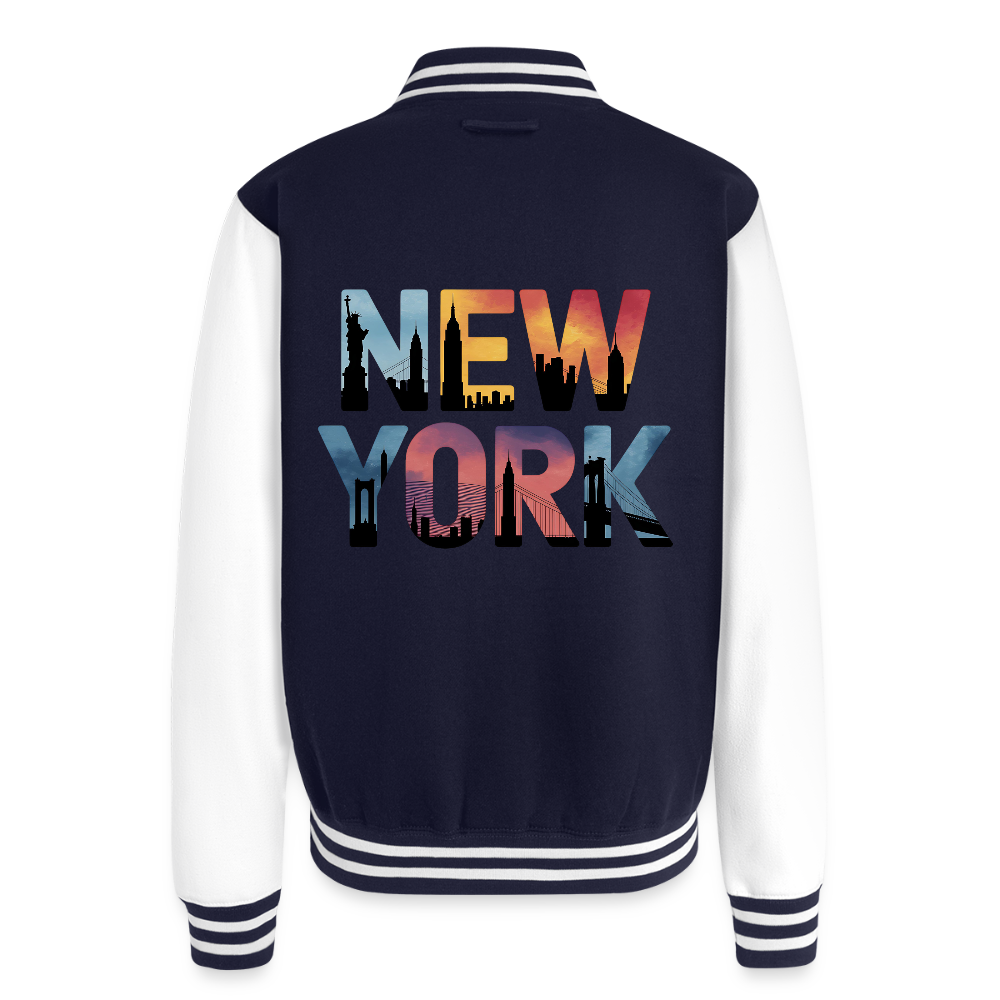 NY Color - Letterman Jacket - navy/white