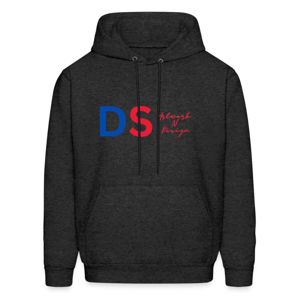 DS Artwork N Design - Men's Hoodie red and blue - charcoal grey