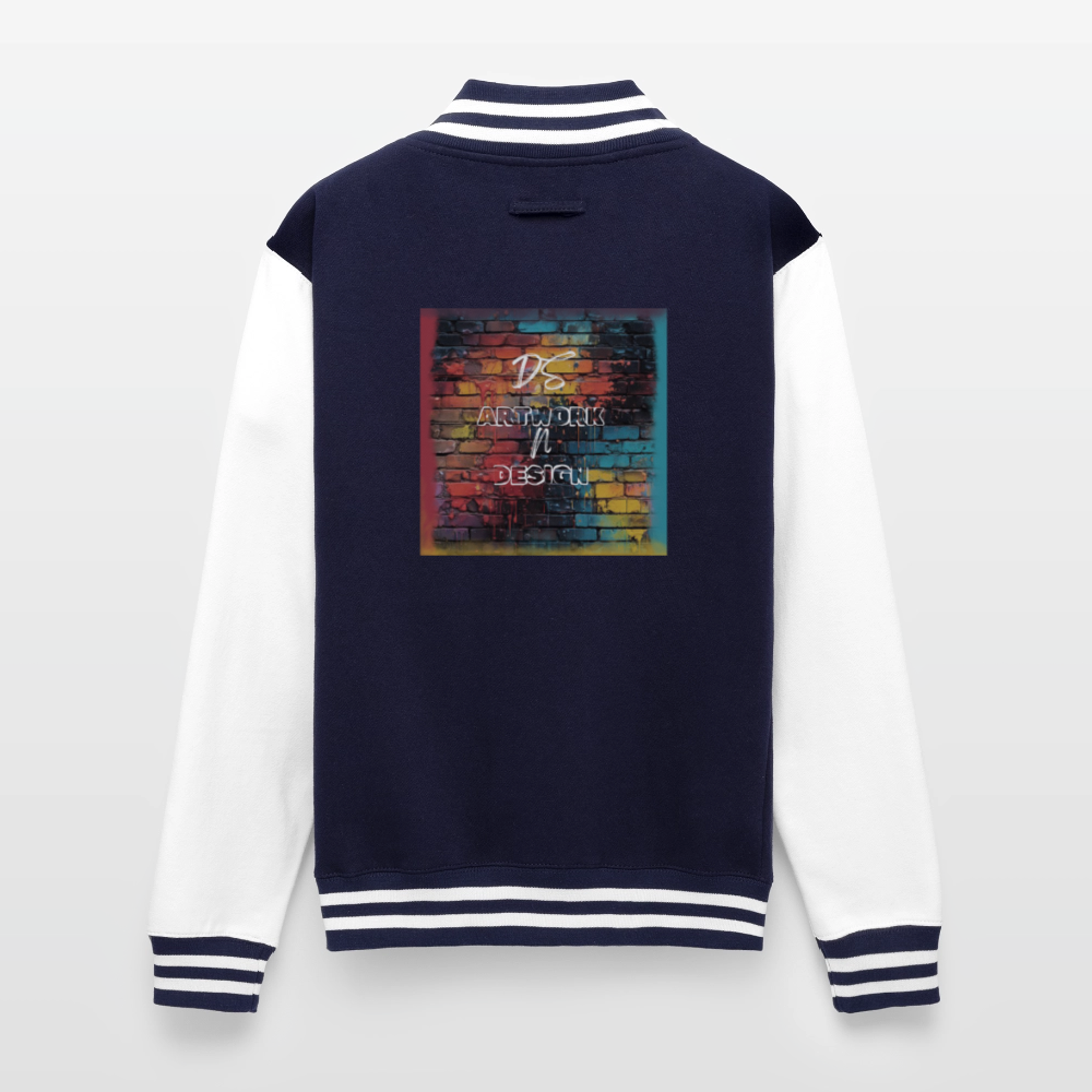 Brick Wall Art - Letterman Jacket - navy/white