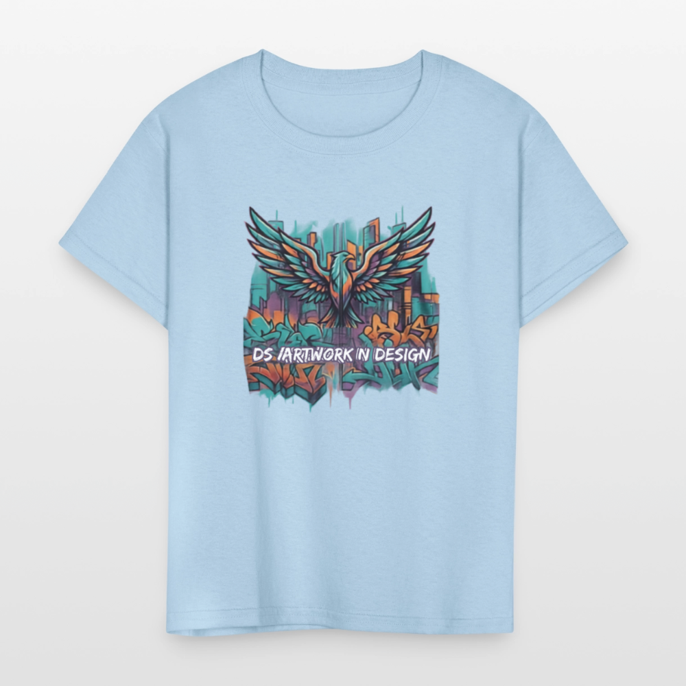 Graffiti Eagle - Kids' T-Shirt - powder blue