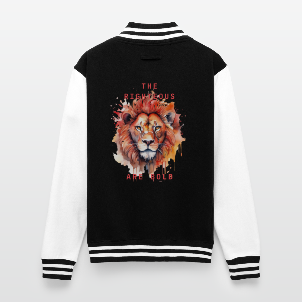Bold Lion - Letterman Jacket - black/white