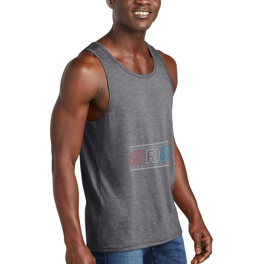 Stay Strong - Men's Tri-Blend Organic Tank - heather gray