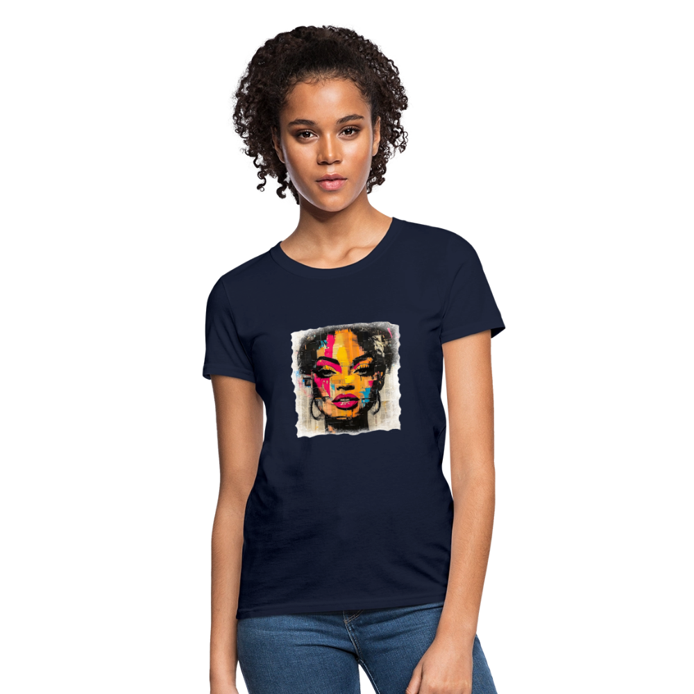Pop Culture Woman 2- Short Sleeve T-Shirt - navy