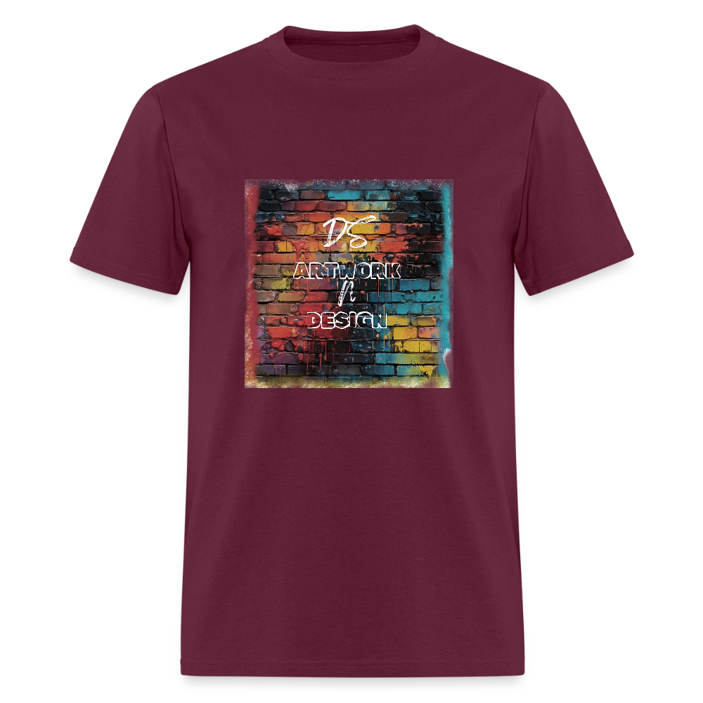 Brick Wall Artwork - Men's Tee - burgundy