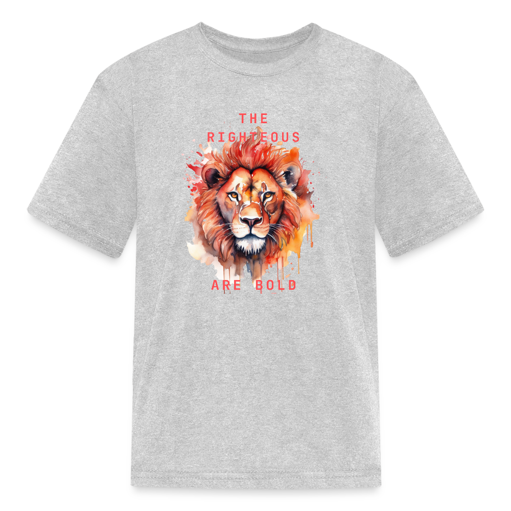 Bold Lion - Kids T-Shirt - heather gray