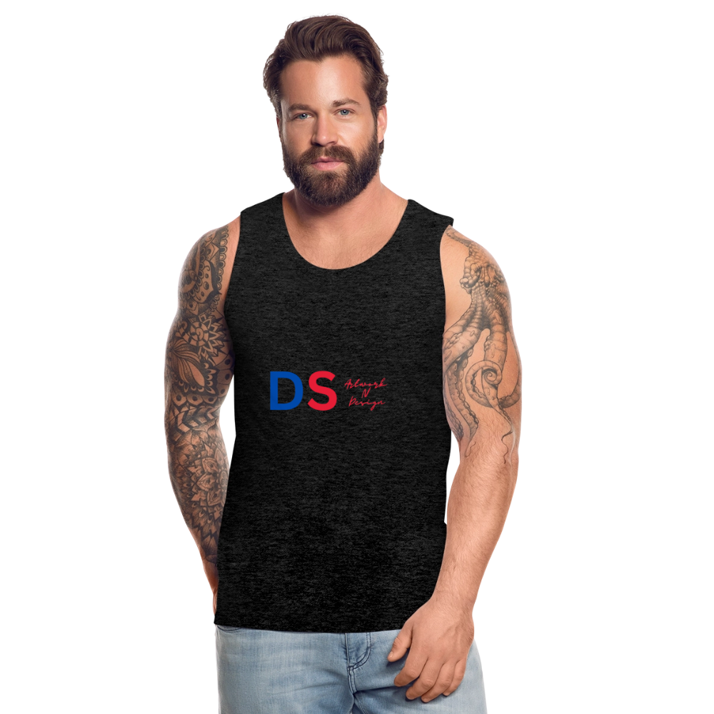 DS blue and red - Men’s Premium Tank - charcoal grey