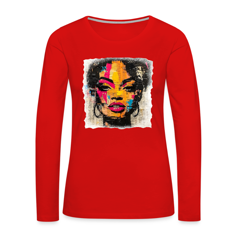 Pop Culture Women-2- Long Sleeve T-Shirt - red
