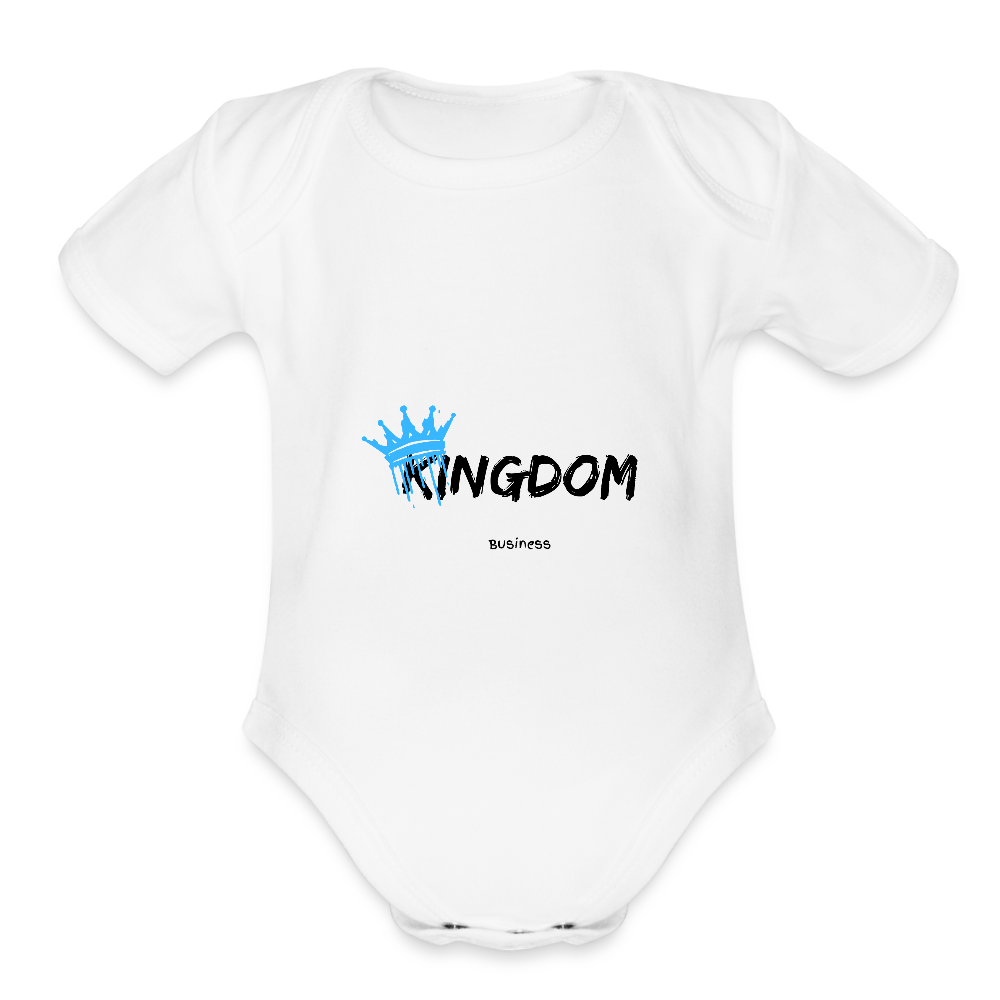 Kingdom Business - Short Sleeve Baby Onesie - white