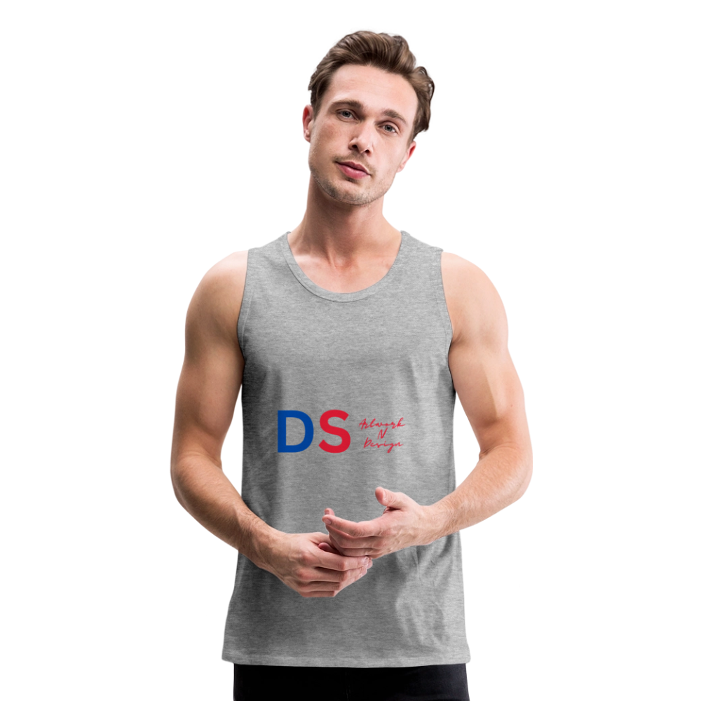 DS blue and red - Men’s Premium Tank - heather gray