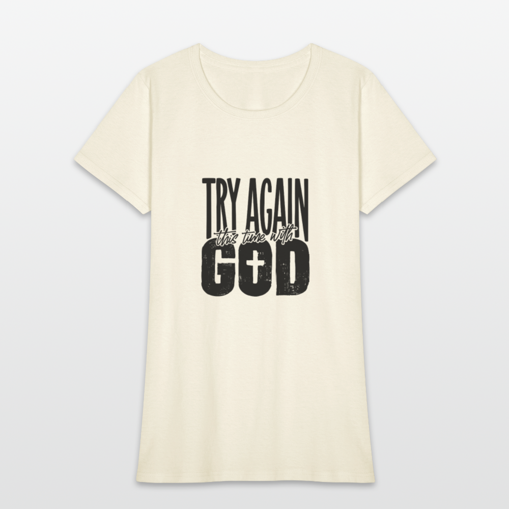 Try Again -Women's Short Sleeve T-Shirt - off white