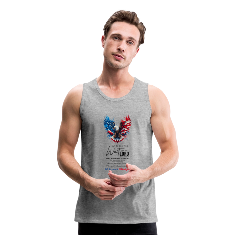 Mount on Eagles wings - Men’s Premium Tank - heather gray