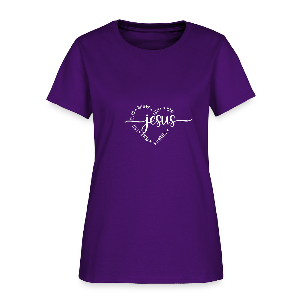 Jesus Heart - Women's T-Shirt - purple