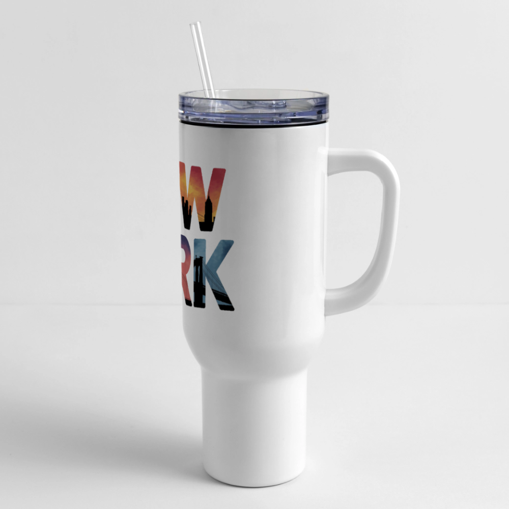 New York - 40 oz Travel Tumbler - white