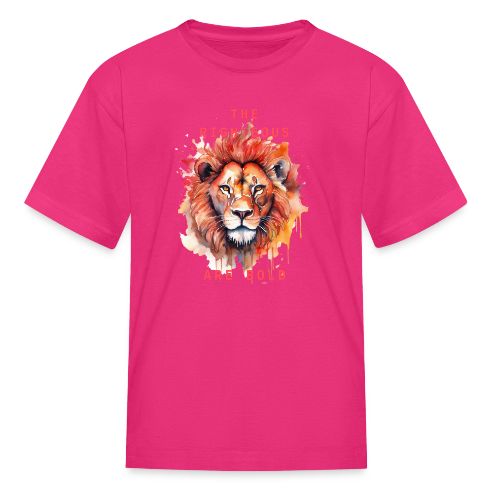 Bold Lion - Kids T-Shirt - fuchsia