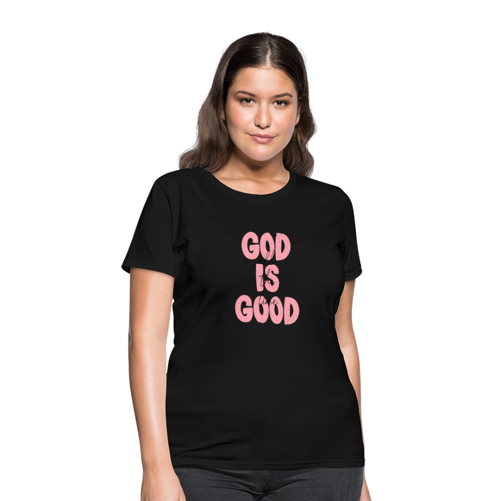 God is Good - Bold Pink -Women's Short Sleeve T-Shirt - black