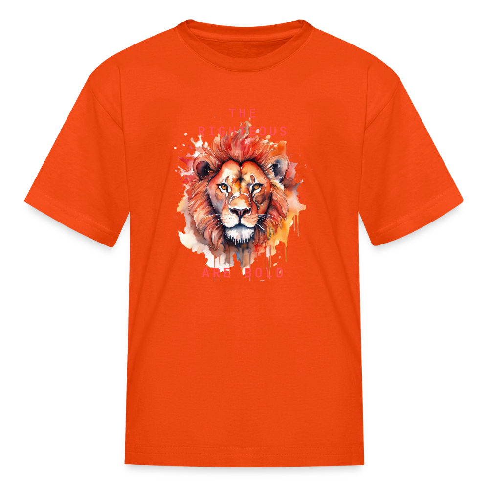 Bold Lion - Kids T-Shirt - orange
