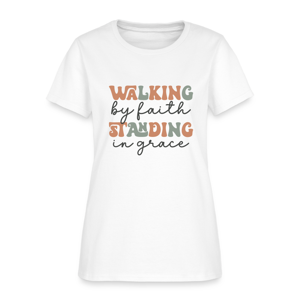 Walk by Faith - Women's T-Shirt - white