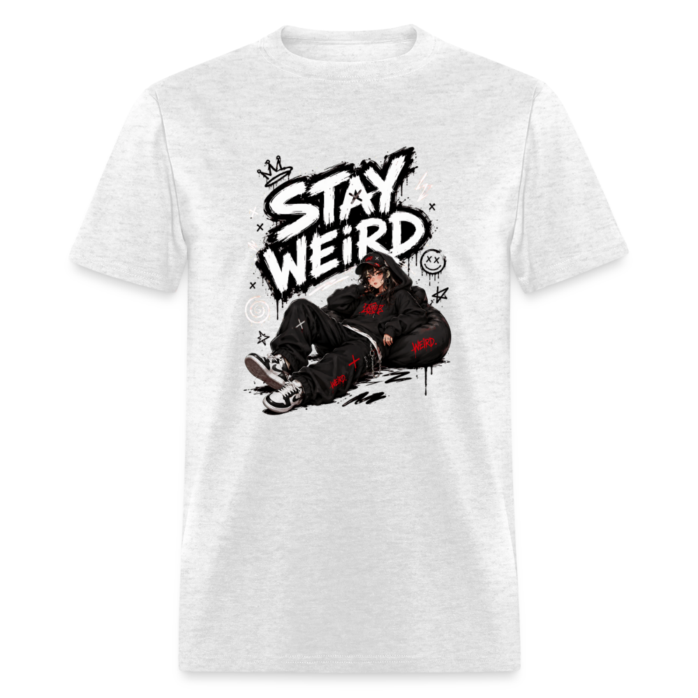 Stay Weird - Graffiti Men's T-Shirt - light heather gray