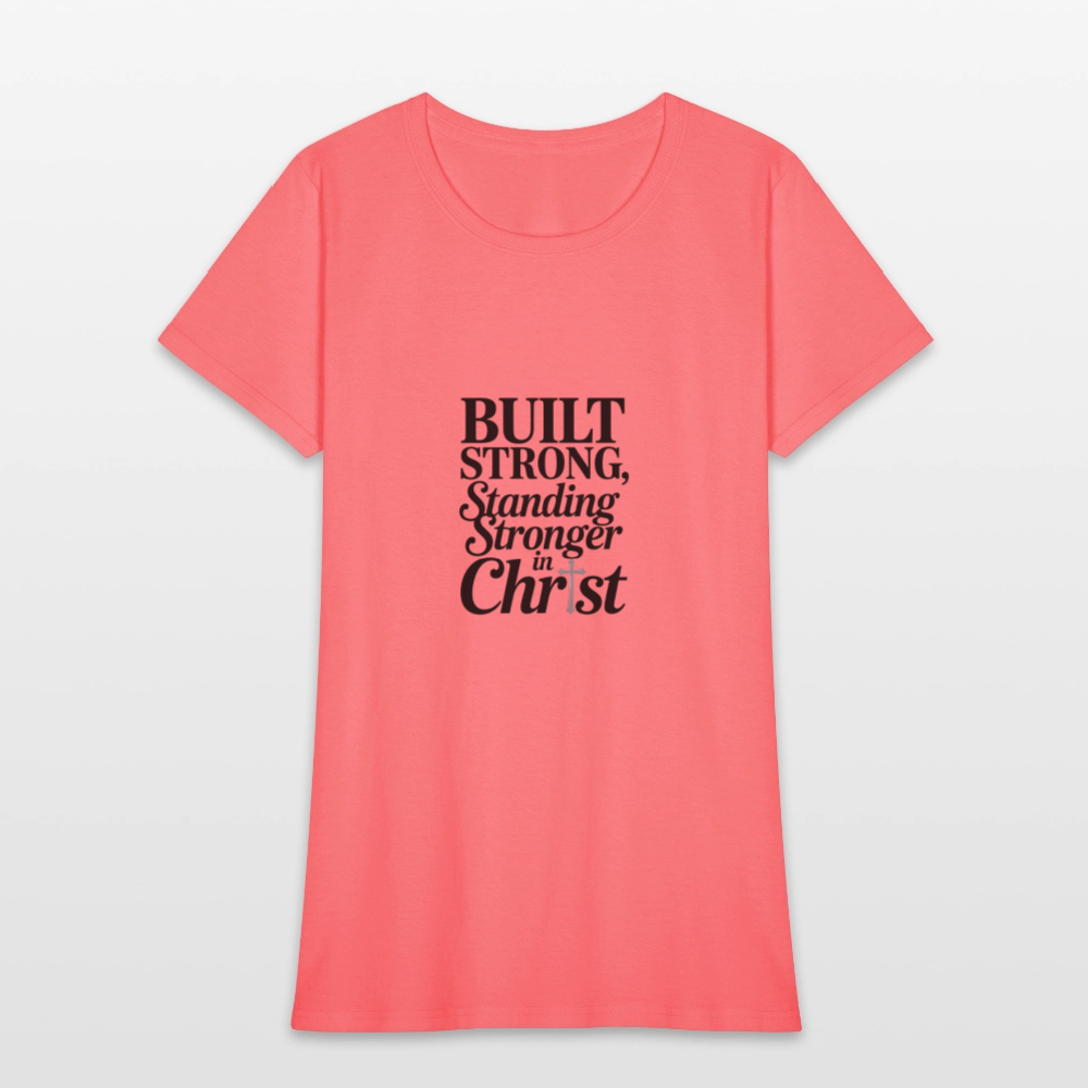 Strong in Christ - Women's T-Shirt - coral