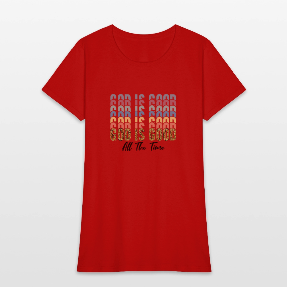 Good is God - Colorful Women's short Sleeve T-Shirt - red
