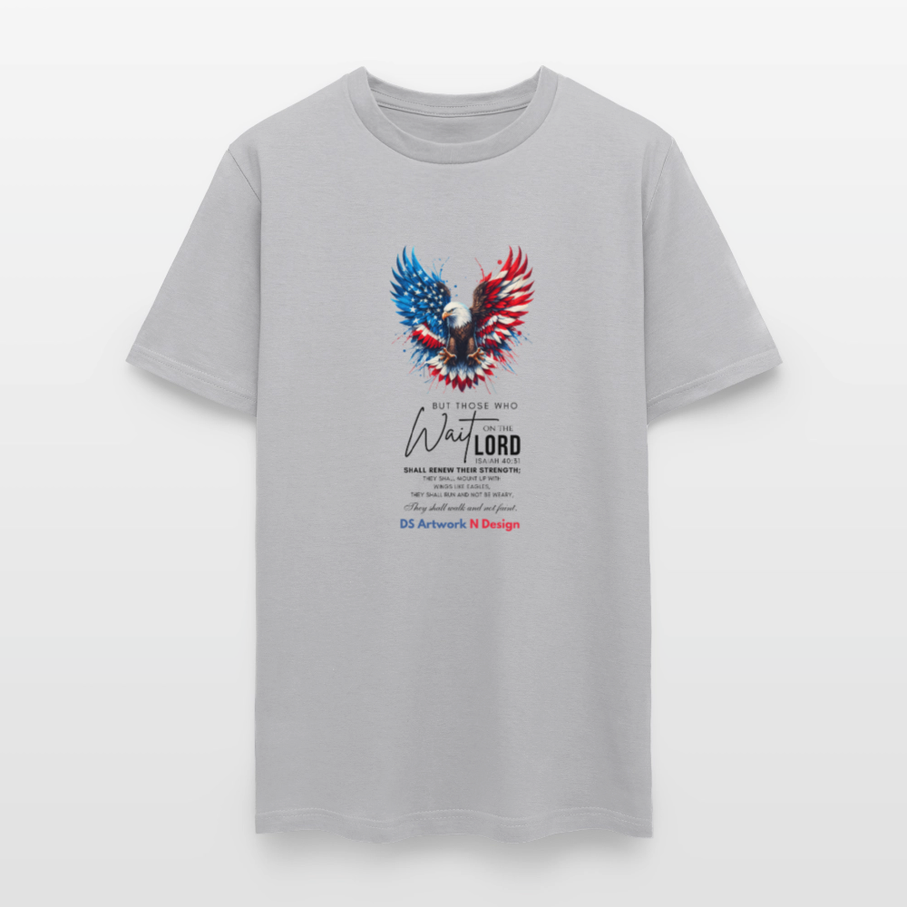 Mount on Eagles wings -Men's T-Shirt - gravel