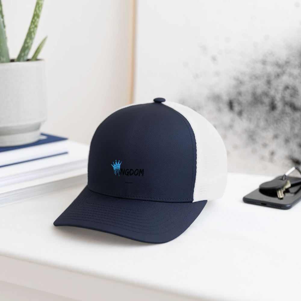 Kingdom Business - Flexfit Fitted Baseball Cap - navy/white