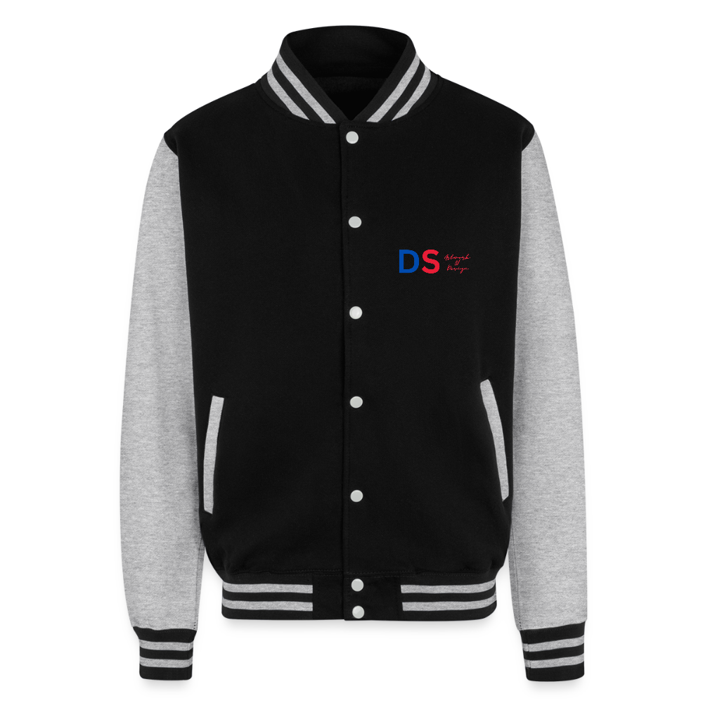 Brick Wall Art - Letterman Jacket - black/heather grey