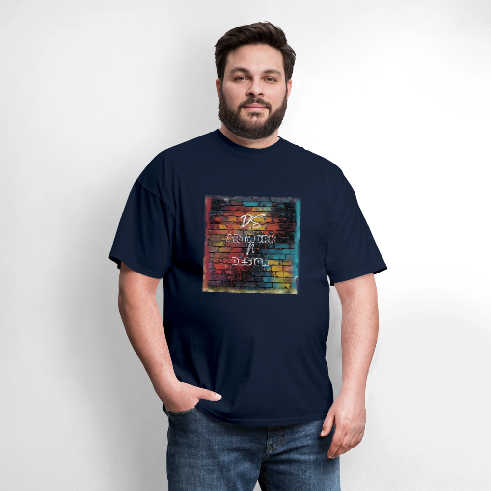 Brick Wall Artwork - Men's Tee - navy