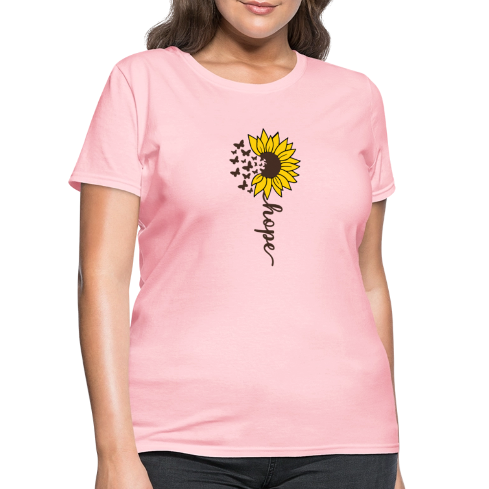 Sunflower of Hope - floral Women's T-Shirt - pink