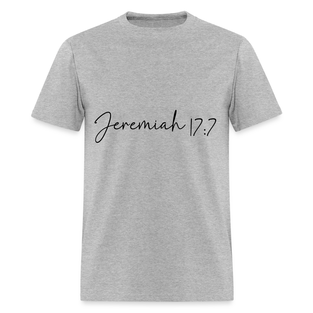 Jeremiah 17:7 - men's t-shirt - heather gray