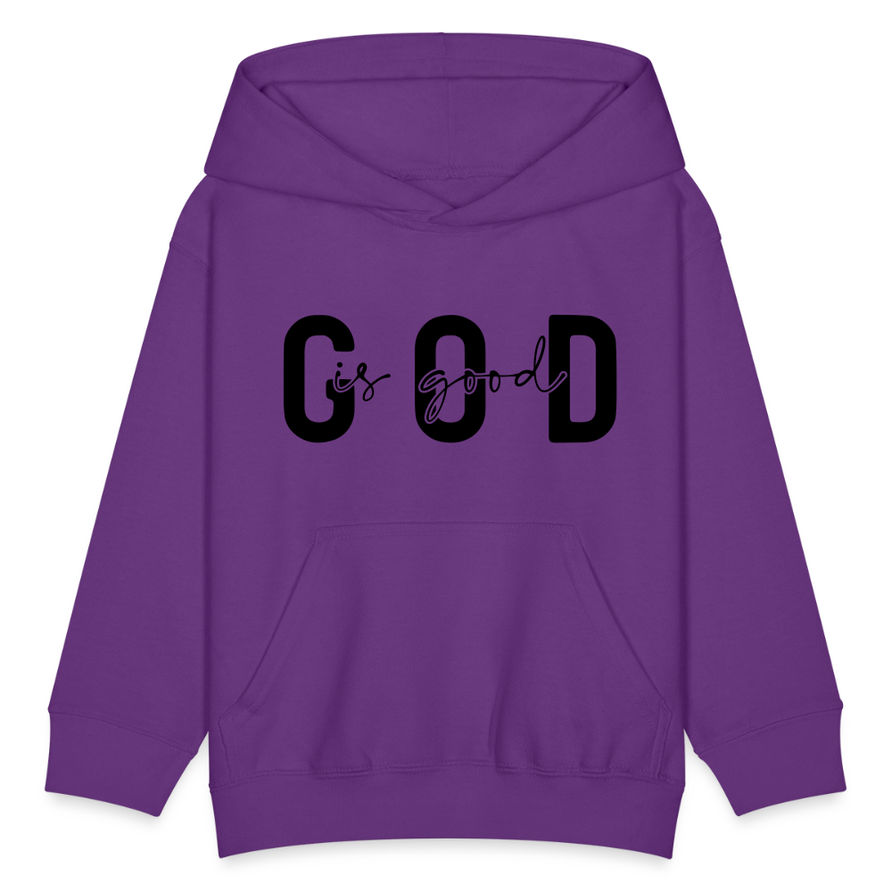 God is Good - kids hoodie - purple