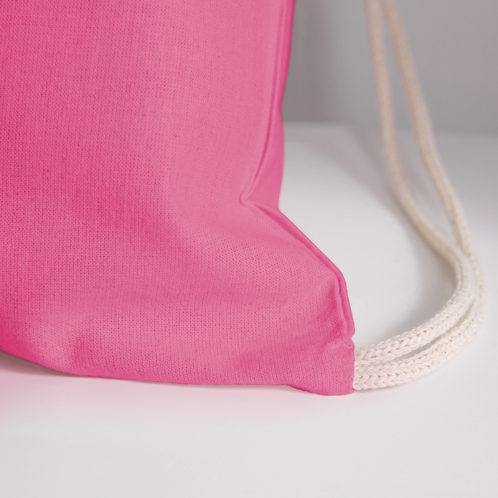 Made in Texas - Cotton Drawstring Bag - pink