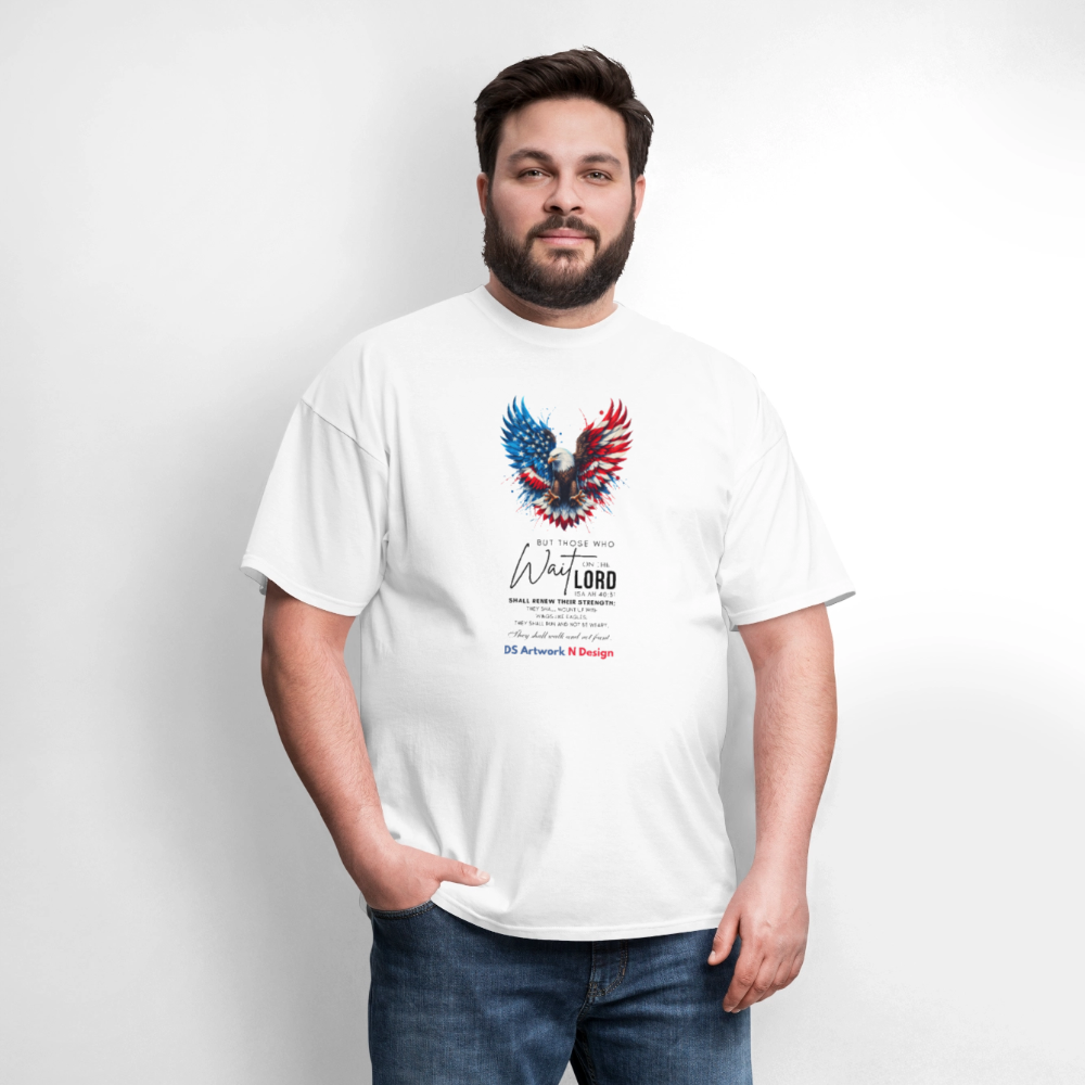 Mount on Eagles wings -Men's T-Shirt - white