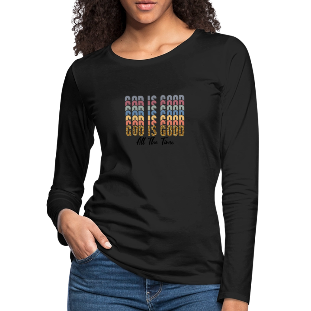 God is Good - Colorful Women's Long Sleeve T-Shirt - black