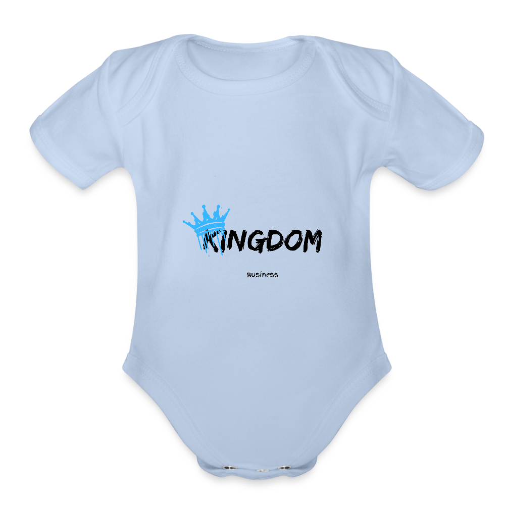 Kingdom Business - Short Sleeve Baby Onesie - sky