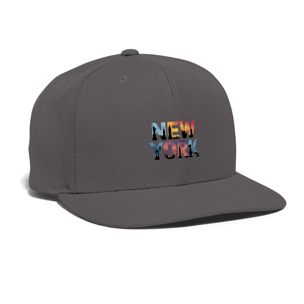 NY Color - Snapback Baseball Cap - dark grey