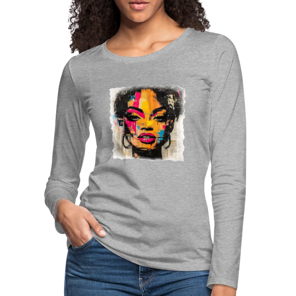 Pop Culture Women-2- Long Sleeve T-Shirt - heather gray