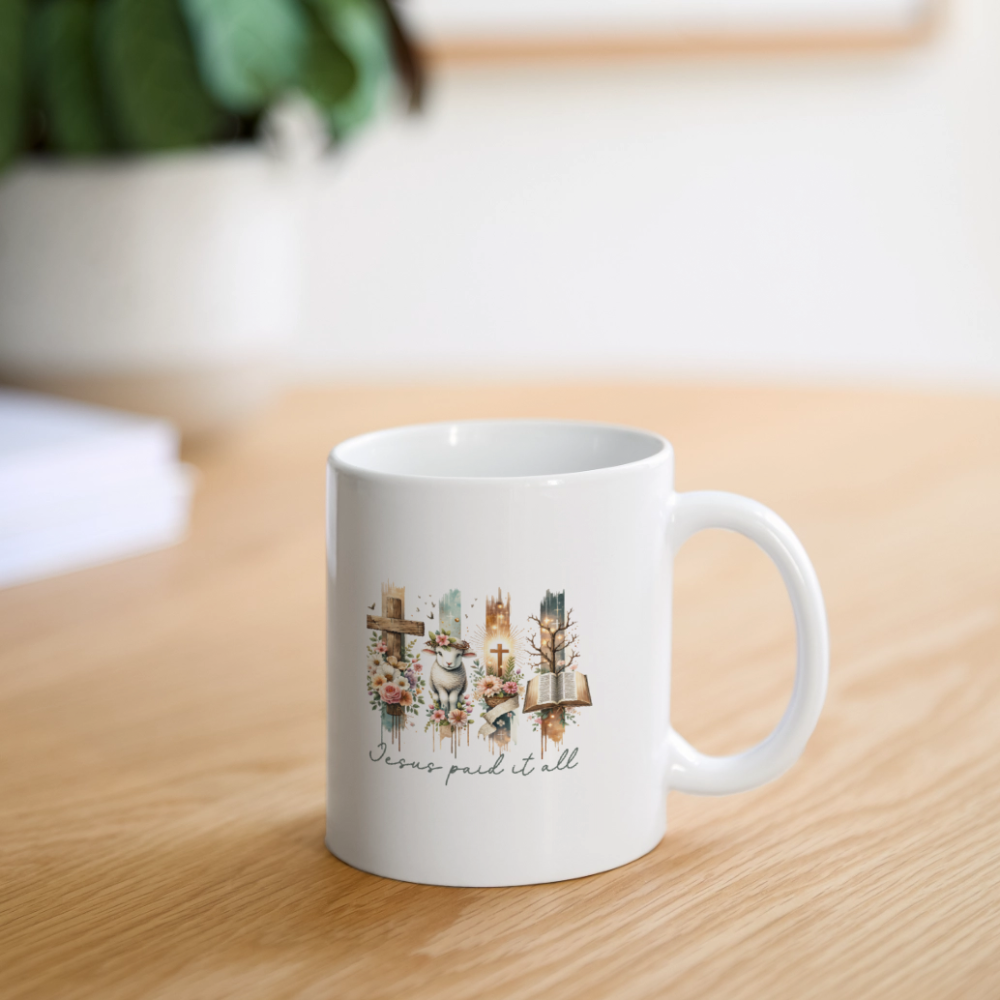 Jesus Paid it all - Coffee Mug - white