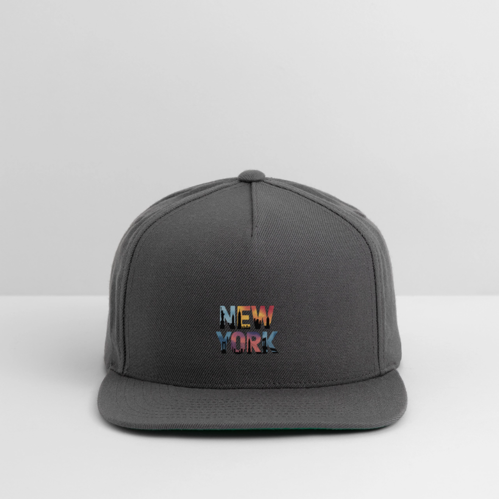 NY Color - Snapback Baseball Cap - dark grey