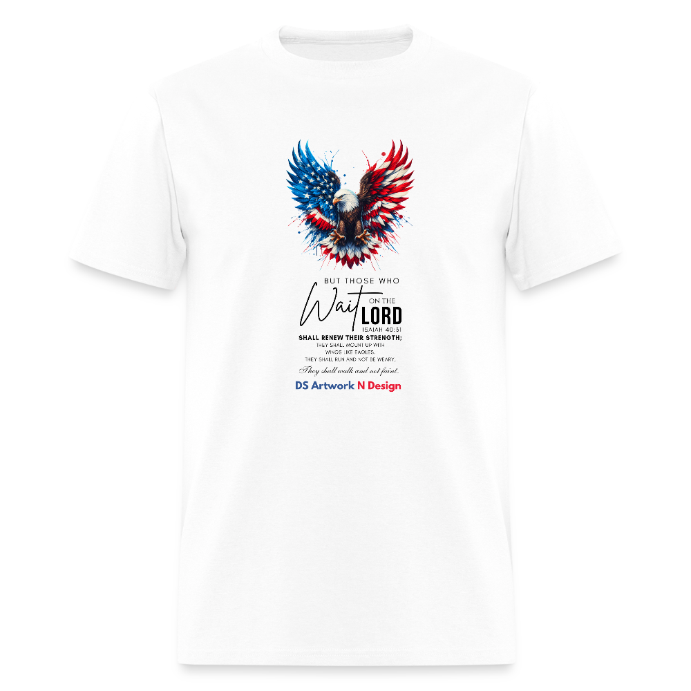 Mount on Eagles wings -Men's T-Shirt - white