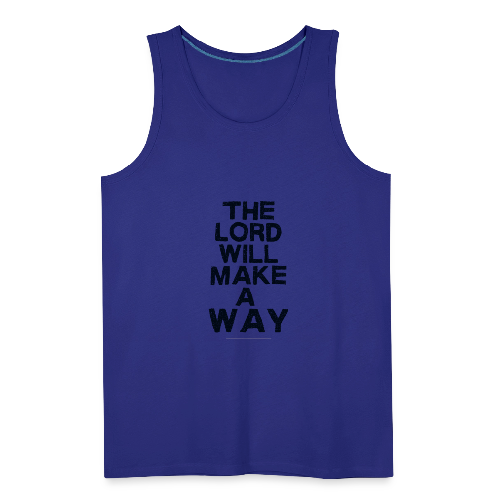 The Lord will make a Way - Men’s Premium Tank - royal blue
