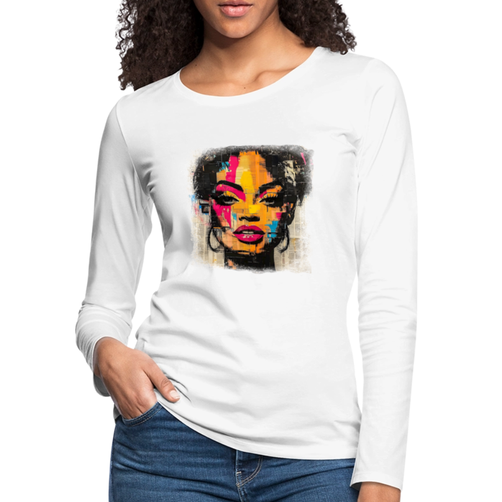 Pop Culture Women-2- Long Sleeve T-Shirt - white