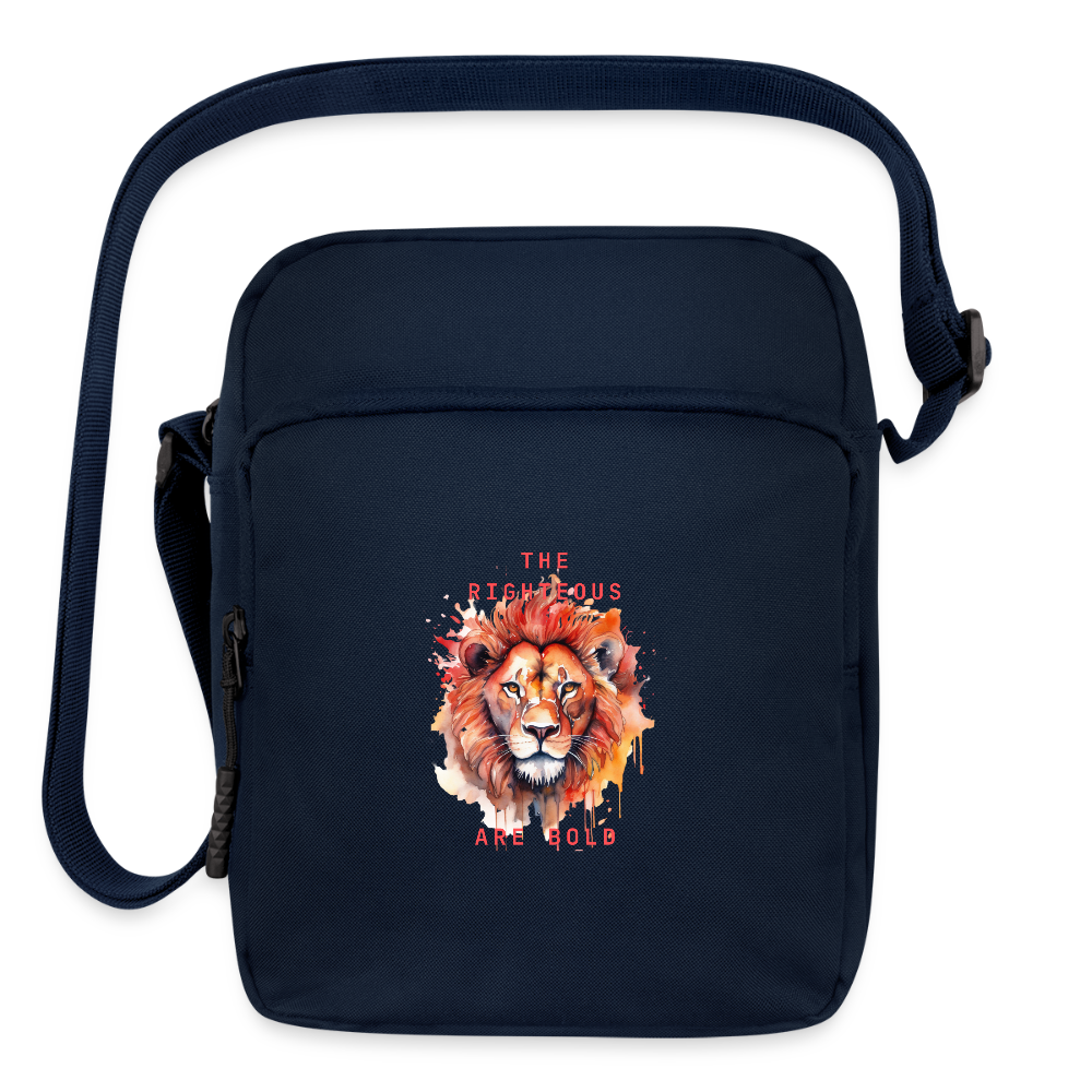 Bold Lion - Upright Crossbody Bag - navy