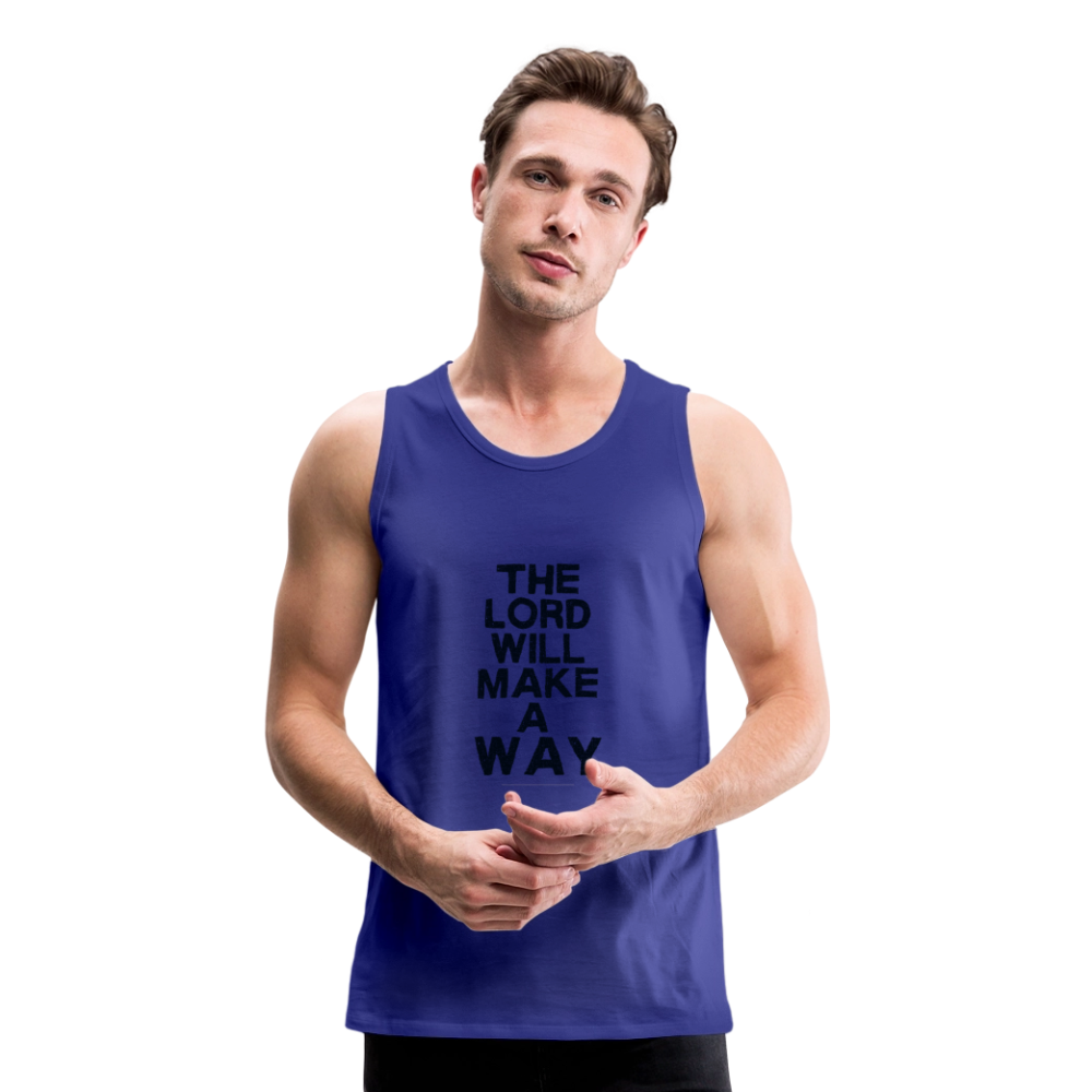 The Lord will make a Way - Men’s Premium Tank - royal blue