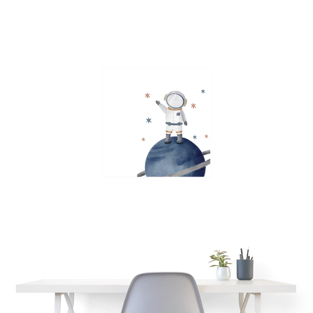 Astro kid - Poster 24x24 - white