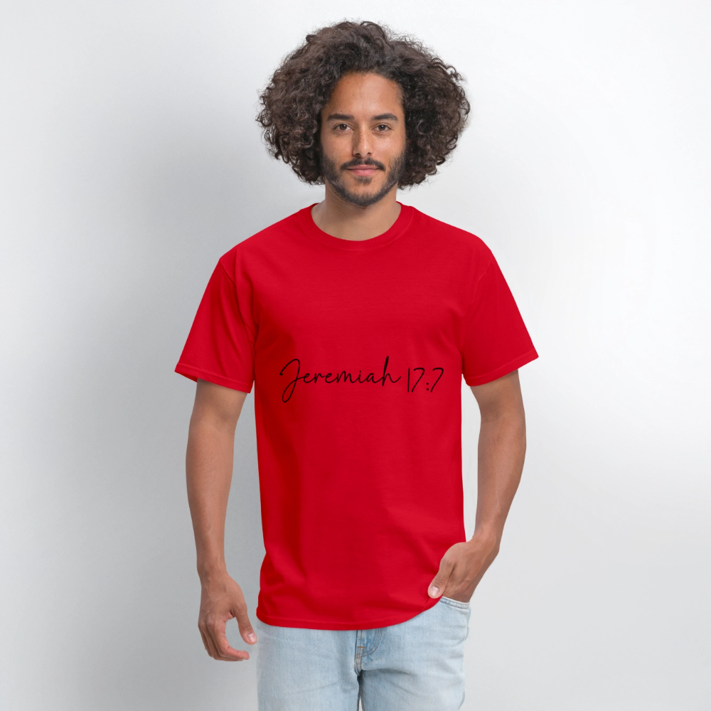 Jeremiah 17:7 - men's t-shirt - red