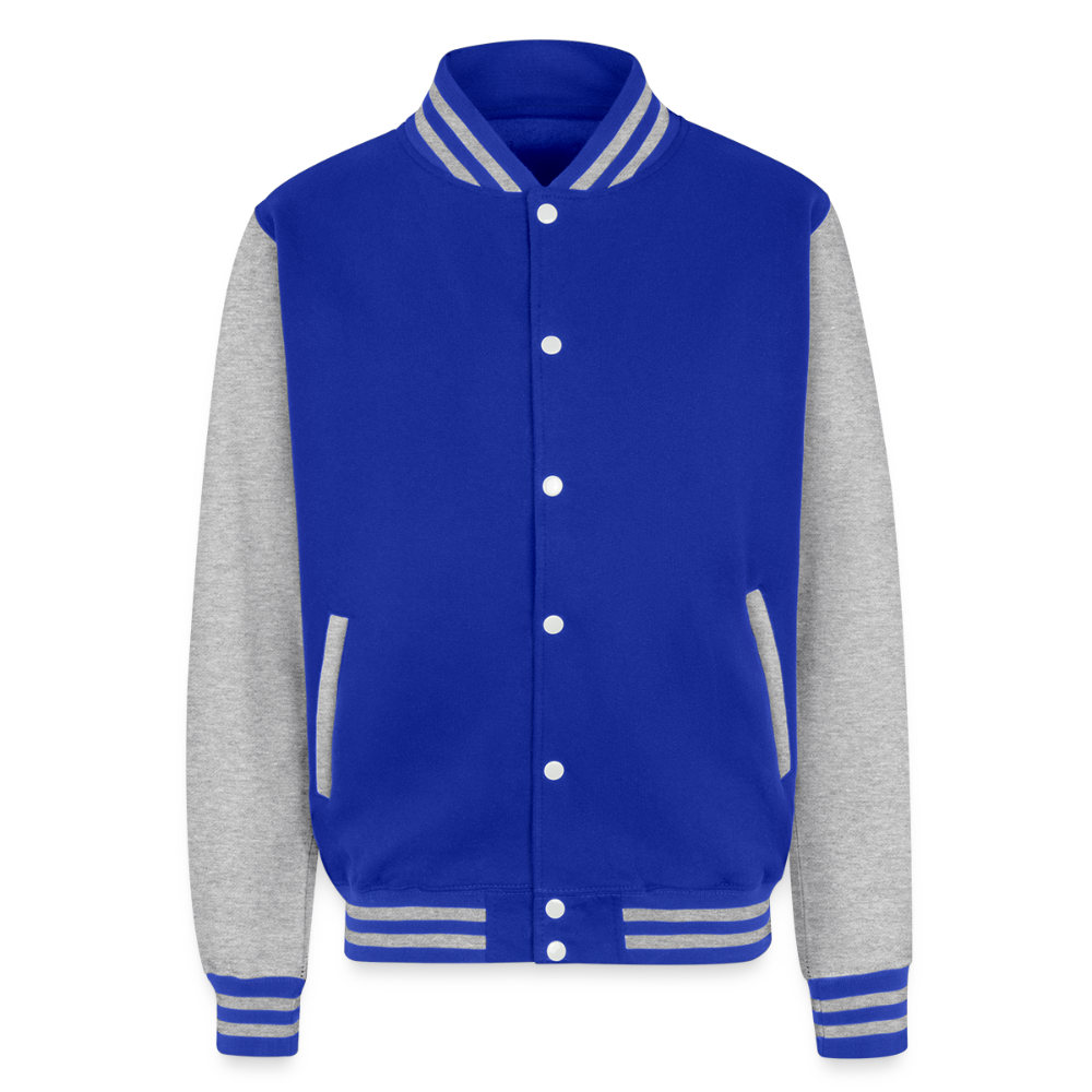 Stay Strong - Men's Letterman Jacket - royal/heather grey