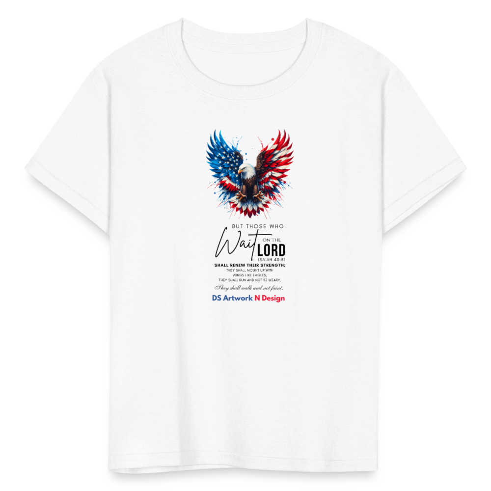 Mount on Eagles Wings - Kids' T-Shirt - white